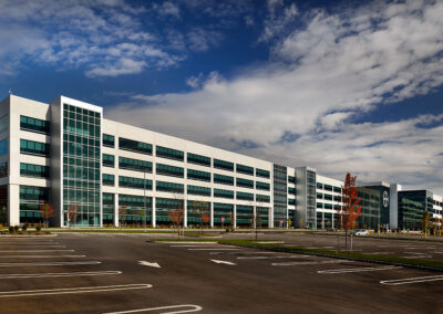 Photo of the exterior of the Bayer Building