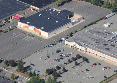 Aerial photo of the Saddle Brook and Mayhill A&P buildings