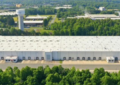 Aerial photo of 1017 Corporate Park Drive - Mebane facility