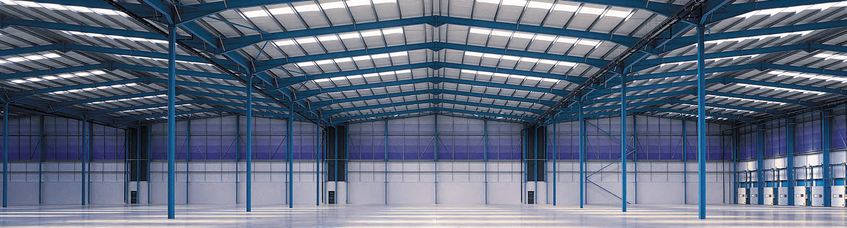 Photo of an interior of a warehouse interior